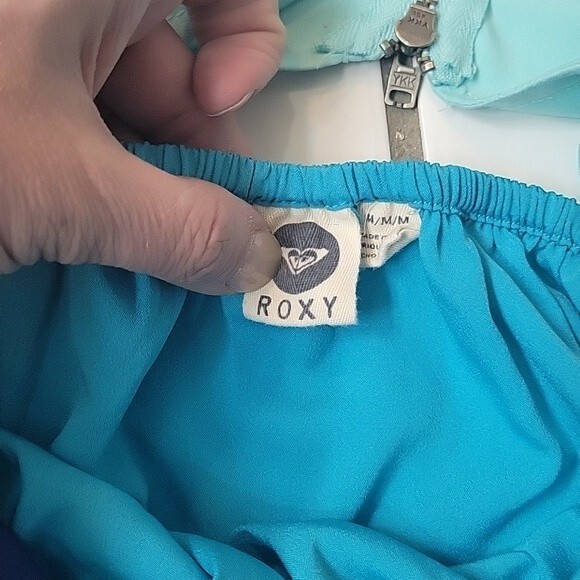 Roxy Women's side cut out blue mini dress Size S beach preppy spring summer - Picture 3 of 6